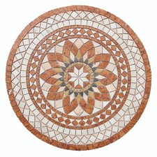 Rosoni 80 CM rosone mosaico tondo in marmo palladiana su rete diametro FLOREALE