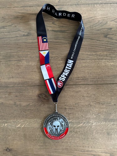2018 spartan race medal - race, red