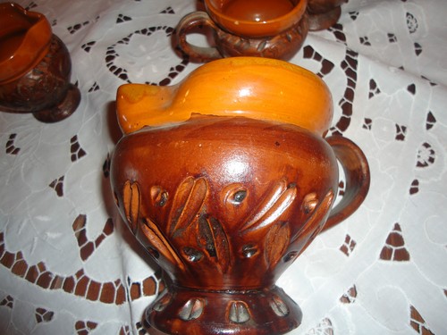 Brocca terracotta con 5 - brocca,