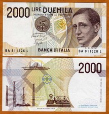 Italia, 2000, ND (emissione 1990-1994), ultimo pre-Euro, P-115, UNC Marconi