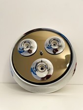 🟢 grande applique lampada da muro vintage Ufo Space Age 1970 metallo e vetro