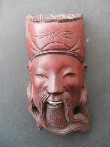 Maschera legno etnica cina - legno,
