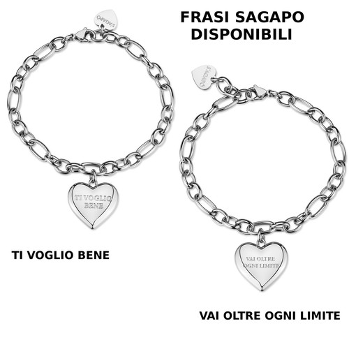 Bracciale cuore sagapo donna - cuore,