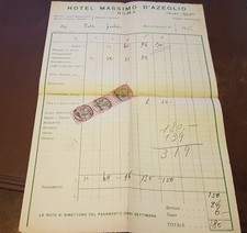 Vecchia fattura - HOTEL