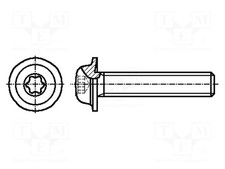 0,5 con la flangia M3x10 Vite