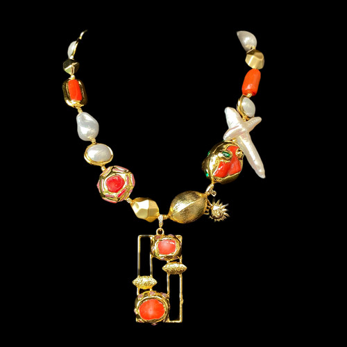 Collana vintage perle miste