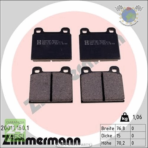 Kit pastiglie freno - , zimmermann
