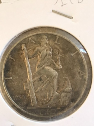 Argento italia lire 1936 - italia, 10