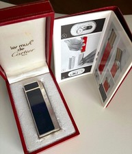 Accendino Cartier Les Must de Cartier laccato argento e blu