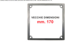 CORNICE TARGA PLASTICA NERA