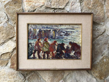 Quadro -Al Mare- dipinto a