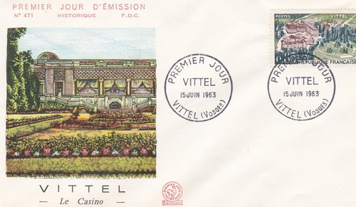 Francia 1963 fdc vittel - francia,
