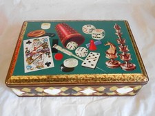 Vintage Tin Box French Rizzla Cigarette papers advertising games box