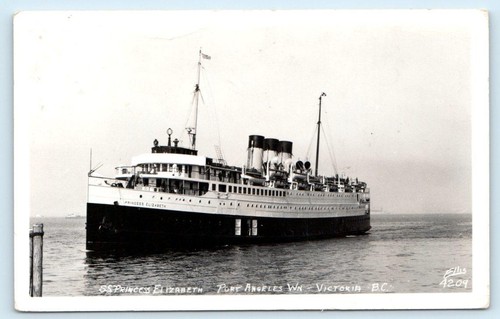 Cartolina rppc port - angeles, wa
