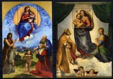 2012 Vaticano foglietto " raffaello madonna sistina e di foligno " MNH**