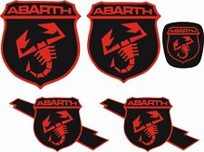 Kit loghi adesivi 500/595 Abarth COPRILOGHI NERO-ROSSO