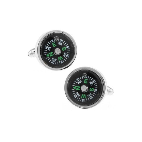 Working compass cufflinks - working,