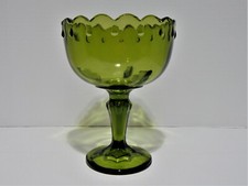 Indiana Glass Teardrop Line 1011 Composta Verde Avocado (S)