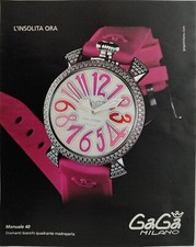 GAGA MILANO MANUALE 40 OROLOGIO Pubblicità 1 pagina 2011 GA GA