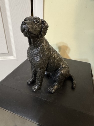 Statuina resina seduta cane - resina,