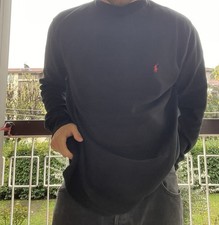 📌SWEATER RALPH LAUREN BLACK LOGO RED VINTAGE CASUAL TA XL