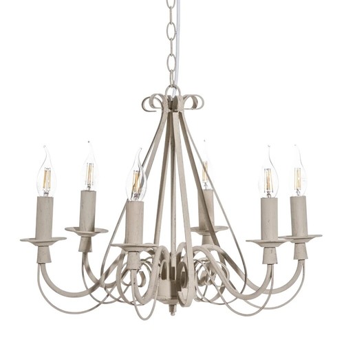 Lampadario provenzale grigio - lampadario,