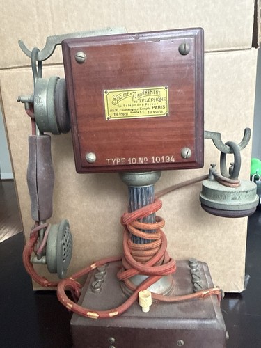 Telefono antico legno - antico,