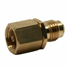 RUBINETTO ADATTATORE BOMBOLA GAS R600 A OTTONE GIREVOLE 7/16 USCITA TUBO 1/4