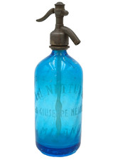 LA NETTUNIA DI GIUSEPPE NESOSSI MILANO   SELZ SIFONE D'EPOCA PUBBLICITARIO