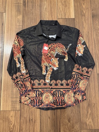 Camicia uomo pavini nera oro - uomo,