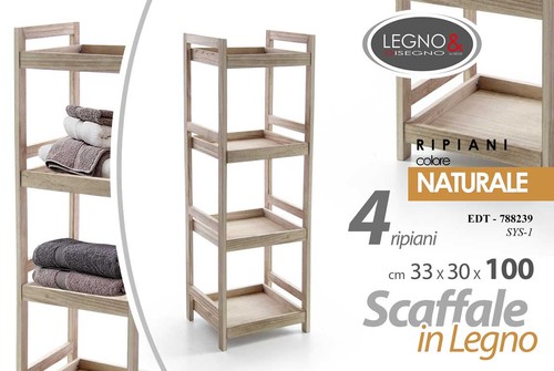 Scaffale ripiani legno - 4,