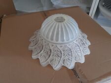 Paralume ricambio Lampadario sospensione in vetro classica rustica bianca 30 Cm