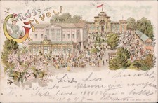 aq56 cartolina gruss vom tivoli in wien austria 1897