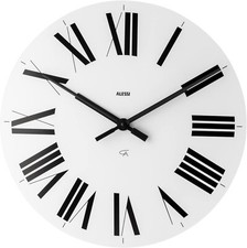 Alessi 12W Firenze Orologio da Parete in ABS, Movimento al Quarzo, Bianco, bianc