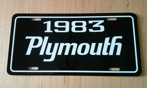 Targa plymouth 1983 etichetta - 1983,