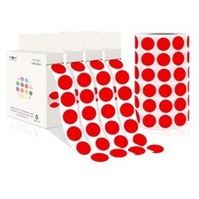 Adesivi a punti Efficienti 10000 Codici Colore Rosso per Artigianato e Organizzazione