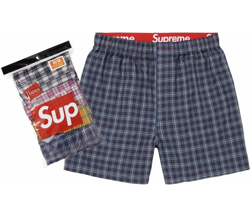 Supreme hanes plaid boxer - supreme,