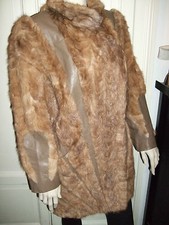 PELLICCIA FUR PELZ VISONE MINK NERZ MIELE MARRONE LIGHT BROWN JACKET JACKE 46-52