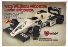 Pubblicita' Bburago Williams Auto Formula 1 Advertising Werbung Vintage 1983(T7)
