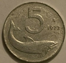 ITALIAN LIRA 1973 L 5