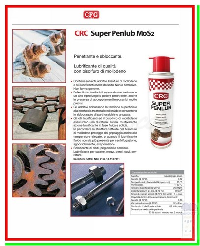 Lubrificante spray crc 250ml - spray,