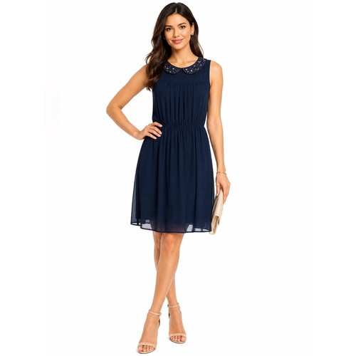 Abito tubino blu navy