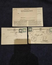 GERMANIA - KÖNIGREICH BAYERN - RARE E INTERESSANTI POSTKARTE AFFRANCATE 1878.