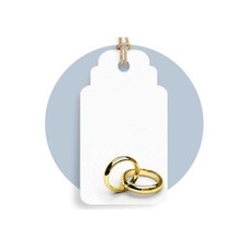 30 tag in cartoncino bianco