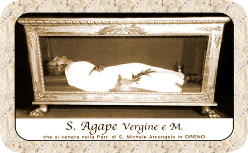 Santino holy card sant agape - santino,