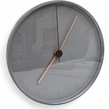 Orologio da parete IKEA BONDTOLVAN moderno quarzo 25 cm grigio rosa design rotondo nuovo
