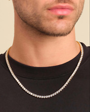 Collana Tennis Pl. Oro Uomo