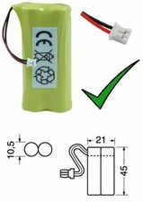 BATTERIA AAA NI-MH PER RICAMBIO CORDLESS SIEMENS Gigaset AL140 - Trio - AL145