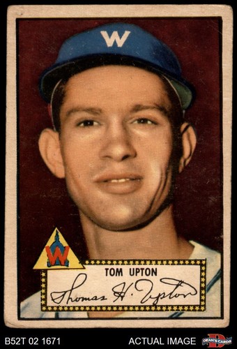 1952 topps tom upton - topps, #71