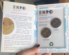 EXPO MILANO 2015 DITTICO MEDAGLIE CONIAZIONE UFFICIALE IN BLISTER